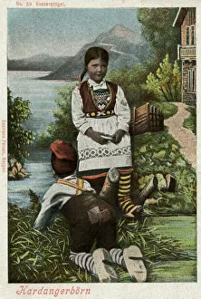 Plait Gallery: Hardanger, Norway - boy and girl in traditional costume