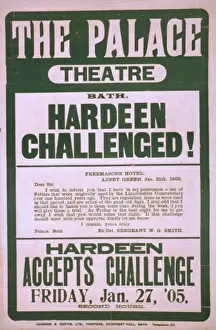 Accepts Prints: Hardeen challenged!... Hardeen accepts challenge, Friday, J