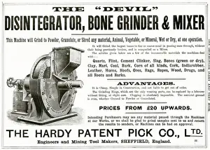 Grind Prints: Hardy Patent Pick Co. bone grinder 1890s