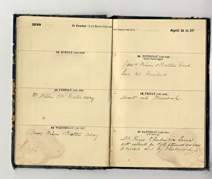 Harland & Wolff - rare diary with handwritten entries