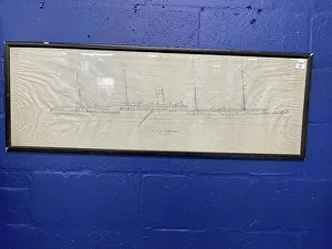 Harland Prints: Harland and Wolff, scale profile drawing of TSS Dominion