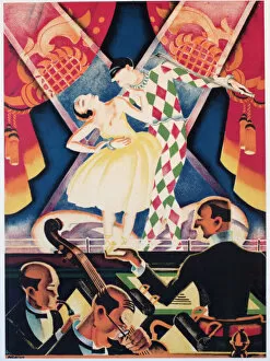 Musician Collection: Harlequin and Columbine, with orchestra
