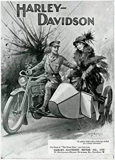 Adverts Gallery: Harley Davidson advertisement, WW1