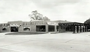 Motors Prints: Harley Motors Limited Garage, Epsom Road, Hinton, Esher