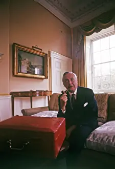 Whitehall Prints: Harold Wilson with red budget briefcase