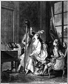 Images Dated 22nd February 2011: Harp lesson - L accord parfait