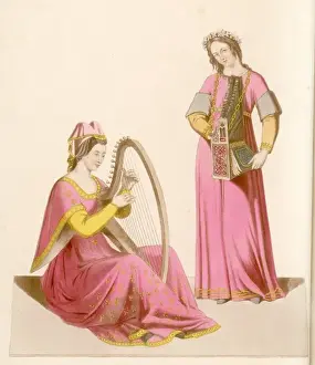 Organist Prints: Harpist and Organist