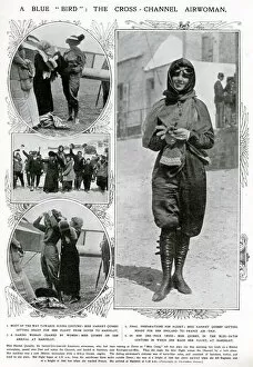 Aviator Collection: Harriet Quimby getting ready for flight 1912