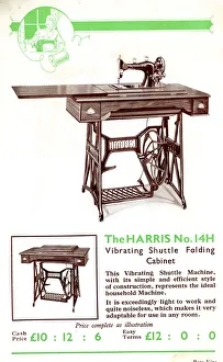 Shuttle Prints: Harris Sewing Machine, Model No. 14H