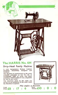Treadle Prints: Harris Sewing Machine, Model No. 6H