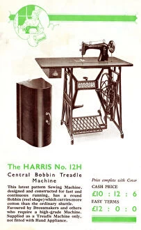 Treadle Gallery: Harris Sewing Machine, Model No.12H