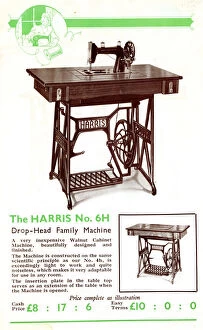 Images Dated 16th January 2020: Harris Sewing Machine, Model No.6H