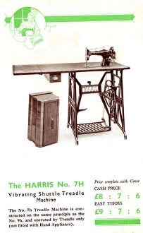 Images Dated 16th January 2020: Harris Sewing Machine, Model No.7H