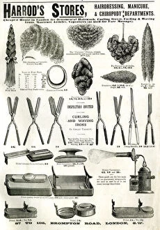 Curling Collection: Harrods advert, Hairdressing, Manicure and Chiropody