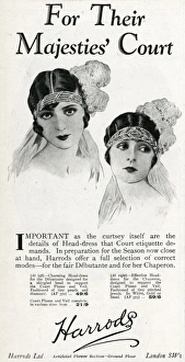 Images Dated 6th January 2017: Harrods head-dress for court presentations