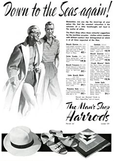 Images Dated 14th August 2017: Harrods menswear advertisement - holiday and cruise wear