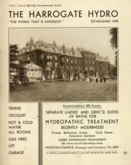 Images Dated 1st September 2021: The Harrogate Hydro, spa and hotel in the Yorkshire town of Harrogate with accommodation