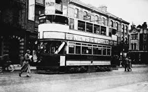 Buses Prints: Harrow Road tram on Route 60 going to Paddington, London