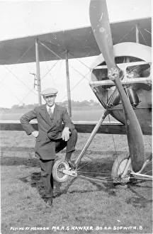 Tabloid Prints: Harry George Hawker 1889-1921 with a Sopwith Tabloid