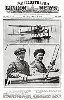 Harry Hawker (1889 - 1921), the pilot and passenger attempt to win the Daily Mail £5000 prize, round Britain. Unfortunately on 27th August the machine fell into to the sea of a height of about 100 feet near Dublinand was to damaged