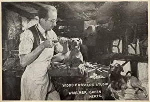 Eccentric Prints: Harry MacDonald - Woodcarvers Shop - Woolmer Green
