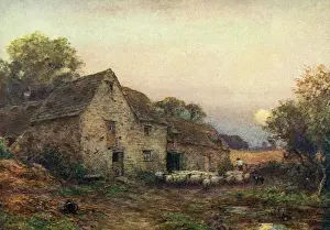Flock Prints: The Harvest Moon by Sir E. A. Waterlow
