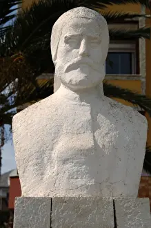 Albania Prints: Hasan Hoxha Tasini (1812-1881). Bust. Saranda. Republic of A