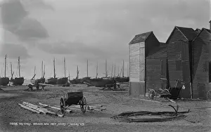 Overcast Prints: Hastings Beach and Net Shops