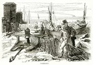 Images Dated 14th December 2018: Hastings - fishermen 1857