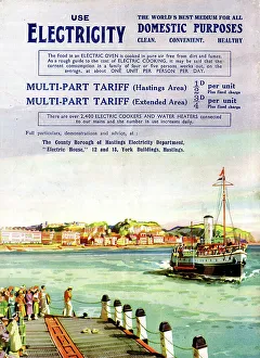 Clean Collection: Hastings Harbour, Sussex, with ferry