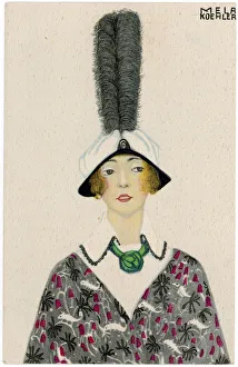 Scallop Gallery: Hat with aigrette C1913