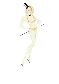 Floorshow Prints: Top Hat Black Cane - Murrays Cabaret Club costume design