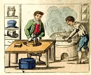 Shelf Prints: Hat makers at work