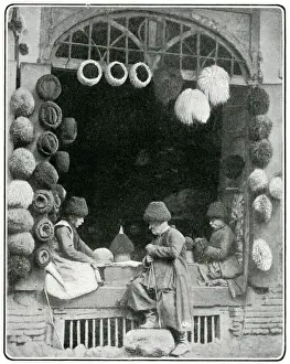 Furry Prints: Hat shop in Tiflils (Tibilisi), Georgia, 1903