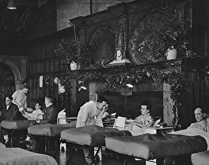 Orderlies Prints: Hatfield House as a military hospital, World War Two
