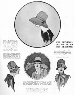 Images Dated 23rd September 2014: Hats: Brims and Blossoms, 1927