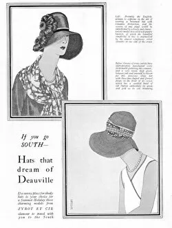 Images Dated 7th October 2014: Hats for the Deauville season by Zyrot, 1927