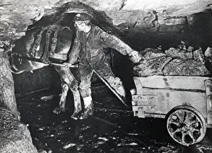 Under Ground Prints: Haulier and horse in a South Wales mine