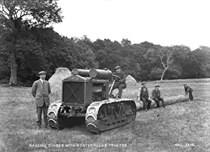 Hauling Prints: Hauling Timber With a Caterpillar Tractor