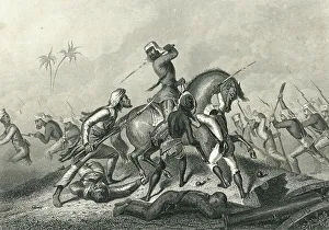 Mutiny Prints: Havelock's Column attacking the Mutineers before Cawnpore