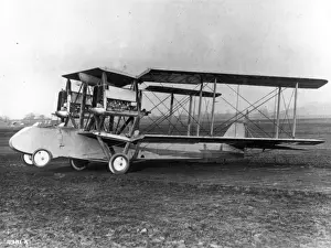 de Havilland DH3 bomber with wings folded
