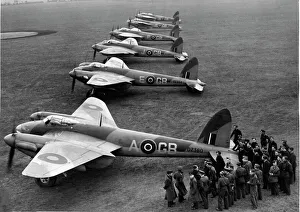 Havilland Collection: De Havilland DH98 Mosquito BIV line up No105 Sdn