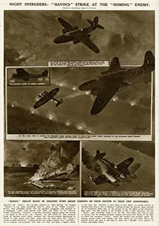 Havoc Gallery: Havoc aircraft shoot down enemy bombers by G. H. Davis