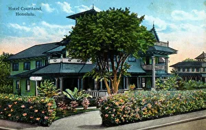 Hawaii Prints: Hawaii, USA - Hotel Courtland, Honolulu