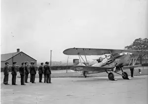 Hawker Demon I K5710 at Northolt being viewed by the King