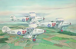 Bannister Prints: Hawker Harts, WWII aircraft