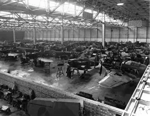 Langley Prints: Hawker Hurricanes on the Langley production line