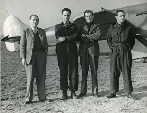 Tempest Gallery: Hawker test pilots alongside a Hawker Tempest. From lef?