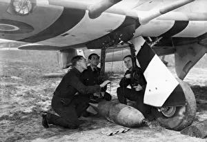 Typhoon Prints: Hawker Typhoon Ib being bombed up