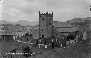 Headstones Prints: Hawkshead Church